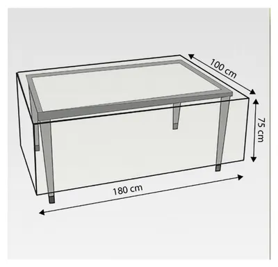 Produktbild von Schutzhülle für rechteckige Gartentische 180x100x75 cm transparent