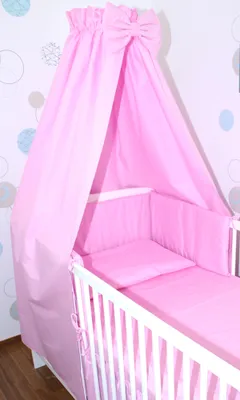 Produktbild von Vollstoff Himmel für Baby Bett Vollstoffhimmel Betthimmel - 17. Rosa