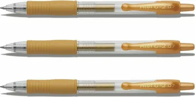 Produktbild von Pilot G2-07 Gelschreiber gold - 3er-Set