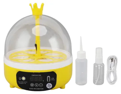 Image de Mini-couveuse domestique, régulation automatique de la température, 7 W, mirador pour 4 œufs, couveuse pour volaille, poulets, canards, pigeons