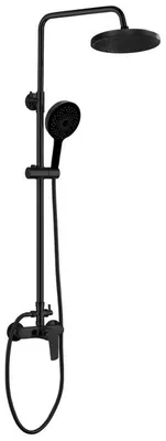 Produktbild von Aqualine LOTTA Duschsäule mit Armatur, schwarz matt