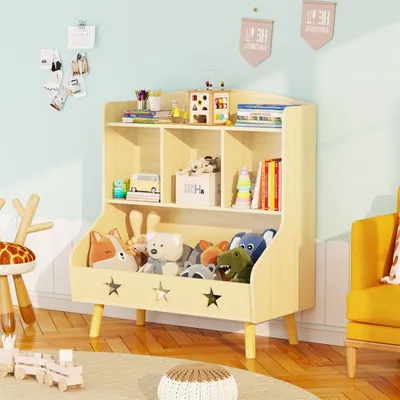 Kinderregal Bücherregal Eiche 61,5x36,5x72 cm