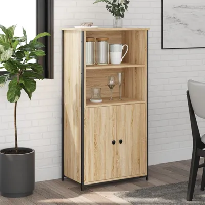 Produktbild von "Rabatt" Mehrzweckschrank/Vitrine/ Highboard - Modernes Design - Sonoma-Eiche 62x36x121,5 cm Holzwerkstoff - Kommoden CC22893