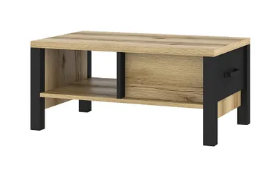 Zdjęcie produktu dla Stolik kawowy OLIN Szerokość 90 cm Dąb grand naturalny / czarny Helvetia Meble 24NWJC99