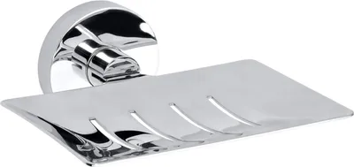 Produktbild von BOMEGA Seifenhalter Messing Chrom poliert 125x55x115 mm für Bad & Küche >> zum Bohren oder Kleben