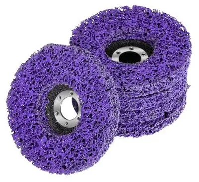 Produktbild von 5 Stück 125mm CSD Scheibe Schleifscheibe, Grobreinigungsscheibe Reinigungsscheibe Nylongewebescheibe Schleifscheiben für Winkelschleifer Reinigen, Entfernen von Farbe Rost Schweißnähte und Oxidation