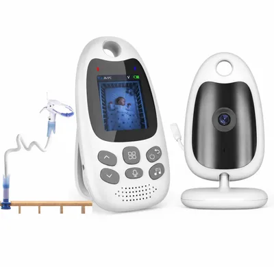 Produktbild von Babyphone mit Kamera Tragbares 2,0-Zoll Vox Temperatursensor Nachtsicht-Video-Babyfon Intelligentes Standby Baby monitor mit halterung