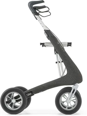 Produktbild von Nordic Pioneer Aluminium-Rollator, 5,9 kg, Granitschwarz, faltbar | Aluminium-Rollator mit Sitz für Senioren, faltbar & leicht, für drinnen & draußen