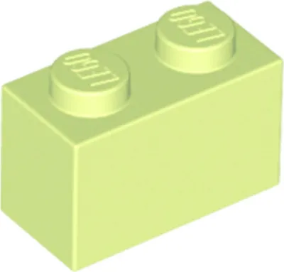 Image de 1 pièce LEGO, pièce c. 3004 en jaune-vert