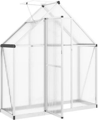 Obrázek produktu pro vidaXL Skleník se základovým rámem stříbrný 169x58x195cm hliník