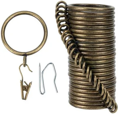 Produktbild von Gordijnroederingen-Set, 25 mm, Bronzefarbe, 24 Stück
