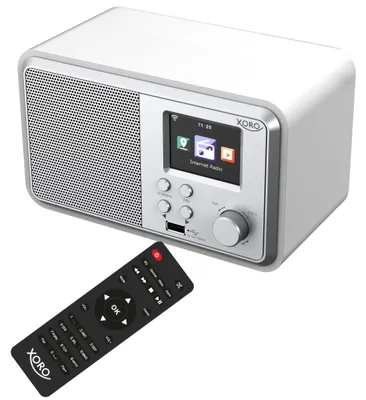 Produktbild von XORO DAB 300 IR Internetradio, DAB+/FM, 2,4 Zoll Farbdisplay, Weiß