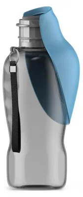 Immagine prodotto di Borraccia per cani - Borraccia da viaggio - 800 ml - Pieghevole - A prova di perdite - Ampia bocca di bevuta - ABS - Blu