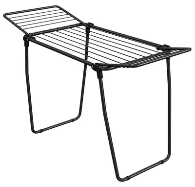 Image de Étagère à linge, verticale et peu encombrante, pliable | Noir | 53 x 158 x 93 cm
