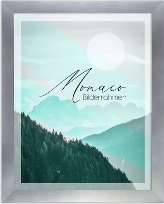 Produktbild von Bilderrahmen Monaco - 60x80 cm, Alu Geschliffen Dekor, 1 mm Kunstglas klar