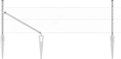 Image de vidaXL Poteau de clôture argent 10 x 0,5 m (filet 13 mm) acier