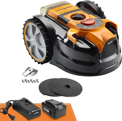 Image de Tondeuse robot - Tondeuse à gazon robotisée - Tondeuse automatique - Tondeuse sans fil - Robot tondeuse - Jusqu'à 200 m²