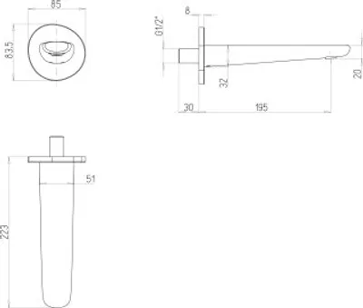 Immagine prodotto di Villeroy & Boch TVT11100400061 Miscelatore monocomando per vasca Antao