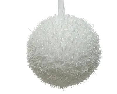 Produktbild von Christbaumkugel Christbaumanhänger 8cm weiß