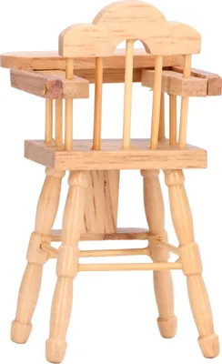 Obrázek produktu pro 1:12 Dětská židlička do domečku pro panenky, miniaturní vysoká židlička pro batolata, model nábytku, dekorativní doplněk