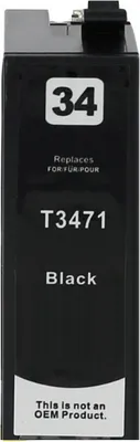 Produktbild von Kompatible Tintenpatrone T3471, T34 XL Black für Epson WorkForce Pro WF-3720 DW, WF-3720 DWF, WF-3725 DWF