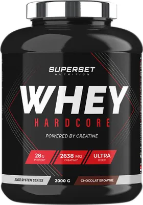 Image de Whey protéine - Superset Nutrition - WHEY HARDCORE (2kg) - Saveur Brownie