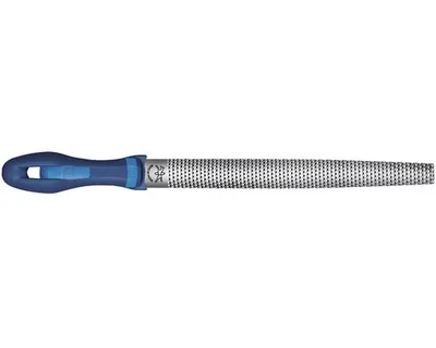 Produktbild von PFERD Holzraspel mit Heft Halbrund-Spitz 250mm Hieb 2 universell zum Schruppen und Schlichten, Raspel, Halbrundfeile, Holz, Blau, 25 mm, 250 mm