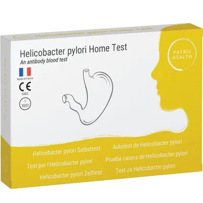 Produktbild von Patris Health® Helicobacter pylori Schnelltest – H. pylori zuhause kontrollieren – IgG Antikörper-Test in 15 Minuten