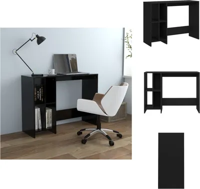 Produktbild von vidaXL Computertisch Schwarz 102,5x35x75 cm Holzwerkstoff -  Schreibtische