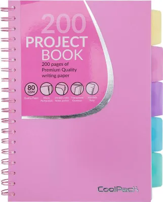 Produktbild von CoolPack 02886CP, Einfarbig, Pink, A4, 200 Blätter, 80 g/m², Hardcover
