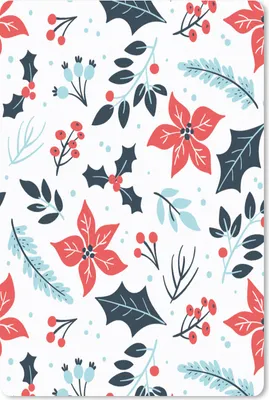 Produktbild von MuchoWow® Mauspad Mousepad Winter - Blumen - Weihnachten - Muster 40x60 cm - Mousepads - Maus Mat - Pad - Mausunterlage - Schreibtisch Accesoire