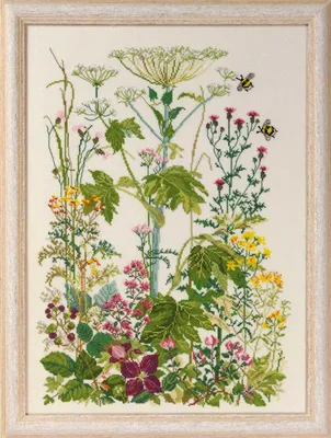 Obrázok produktu pre Sada na výšivku "Kvety pri ceste" od Permin, rozmer 33x45 cm