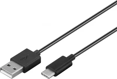 Obrázok produktu pre Synchronizačný a nabíjací kábel USB-C 2.0 so zástrčkou A a C čierny - Dĺžka: 1,0 m