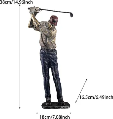 Obrázok produktu pre Luxusná charakteristická postava, moderná športová socha, umelecké postavy z nordickej umelej živice pre obývačku a bytové doplnky