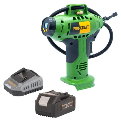 Image de Procraft LK20 Compresseur sans fil 20 V 11 bar + 1x batterie 4,0 Ah + chargeur