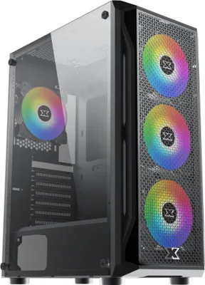 Produktbild von Xigmatek Gaming X, PC, Schwarz, ATX, micro ATX, Mini-ITX, Stahl, Gehärtetes Glas, Multi, 16 cm