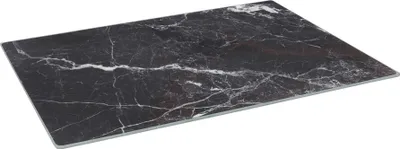 Produktbild von Harbour Housewares Glasschneidebrett – 50 x 40 cm – Schwarzer Marmor-Effekt