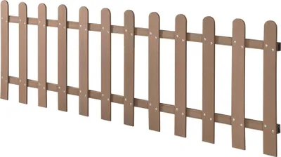 Obrázek produktu pro [neu.holz] WPC zahradní plot Picket Plot Dřevěný plot Frisian Fence Soukromí Screen Brown