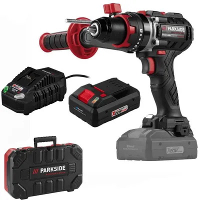 Produktbild von PARKSIDE PERFORMANCE 20V Akku-Schlagbohrschrauber PSBSAP 20-Li Smart Akku 4,0 Ah, Ladegerät C3