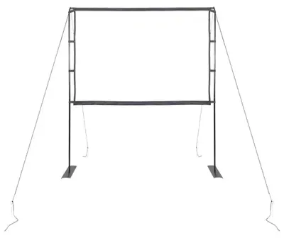 Image de Écran de projection – Écran pour vidéoprojecteur avec supports – 213 cm, format 4:3 – Montage mural – Vert armée