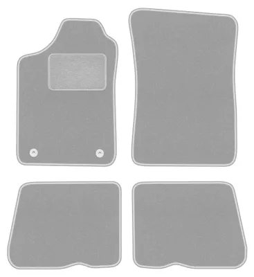 Zdjęcie produktu dla Dywaniki samochodowe welurowe OSLO do: Renault 19 (1988-1996, cabrio, hatchback, seden, chamade) popielate z wzmocnieniem kierowcy, z mocowaniami