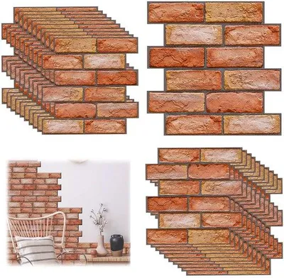 Produktbild von 20 Stk 3D Wandpanele Steinoptik selbstklebend 30x30cm PVC