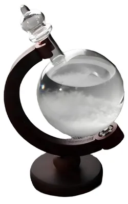 Productafbeelding van Glazen Stormglas RESTEQ, een elegante weersvoorspellingsbarometer met kristallisatie-effect.