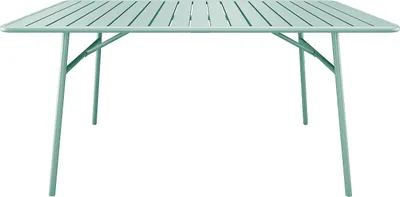 Produktbild von Gartentisch 200 cm lang aus Metall - Mandelgrün - MIRMANDE by MYLIA