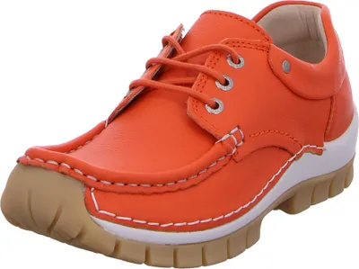 Produktbild von Wolky Halbschuh Fly 0470120-550, Velvet leather - Glattleder, Orange, Fußbett zum Wechseln 40