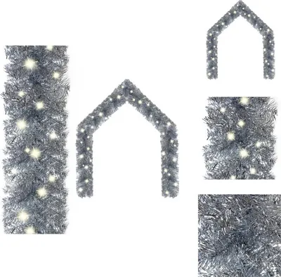 Produktbild von vidaXL Weihnachtsgirlande mit LED 20 m Silbern -  Weihnachtsbeleuchtung