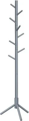 Produktbild von VASAGLE Garderobenständer, freistehender Kleiderständer, Garderobe aus Massivholz, in Baumform, mit 8 Haken, Eingangsbereich, Grau RCR04GY