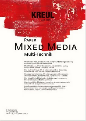 Obrázok produktu pre KREUL 69022 Podložka pre umelca Zmiešané médiá DIN A3 10 listov
