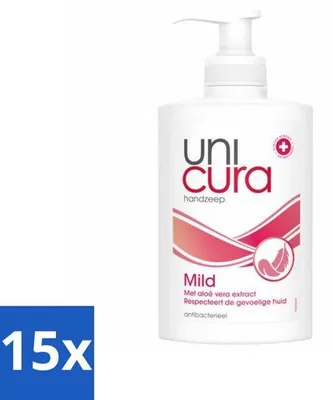 Obrázek produktu pro Unicura Tekuté mýdlo na ruce jemné 250 ml - hodnotné balení - 15 kusů
