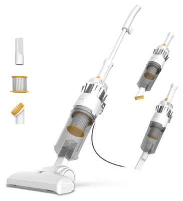 2-in-1 Stabstaubsauger mit Kabel, 800 W, HEPA, 16,5 kPa, weiß